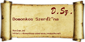 Domonkos Szeréna névjegykártya